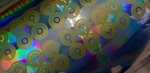impressão UV em adesivo holográfico