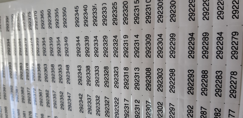 Adesivo numeração