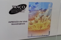 Impressão em vinil transparente
